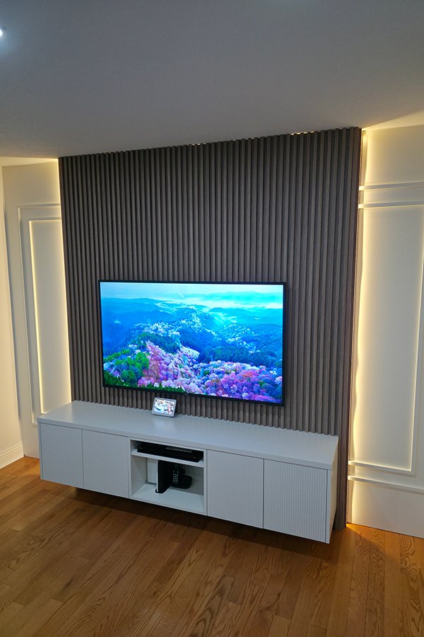Custom TV Wall Unit in Mississauga